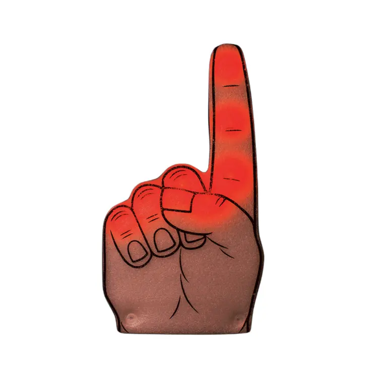 Number One Foam Light Up Finger Red