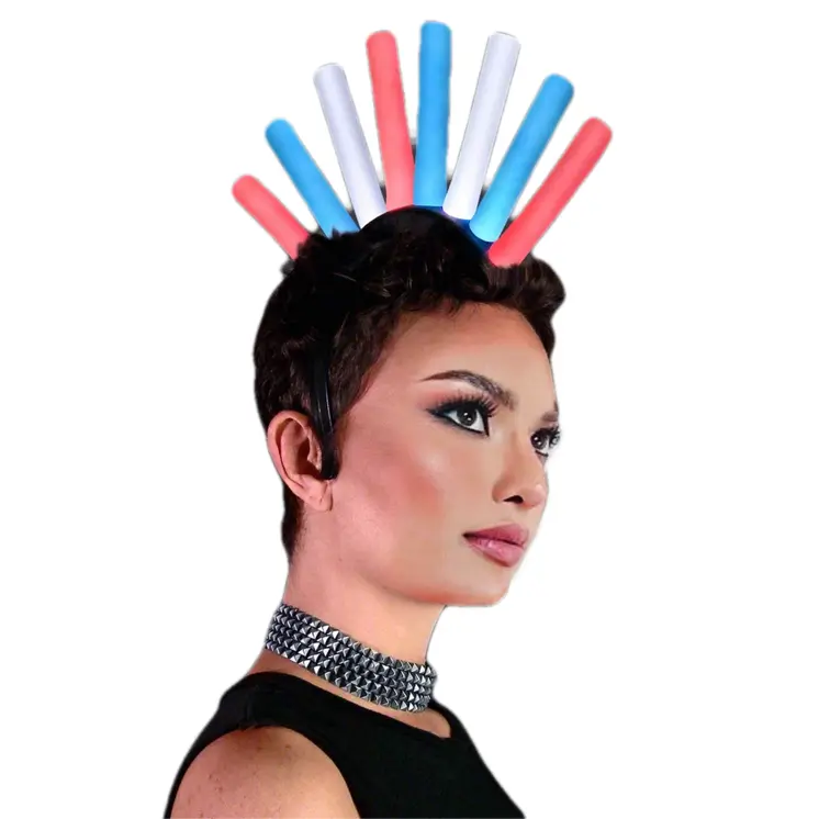 LED Foam Stick Mohawk Red White Blue