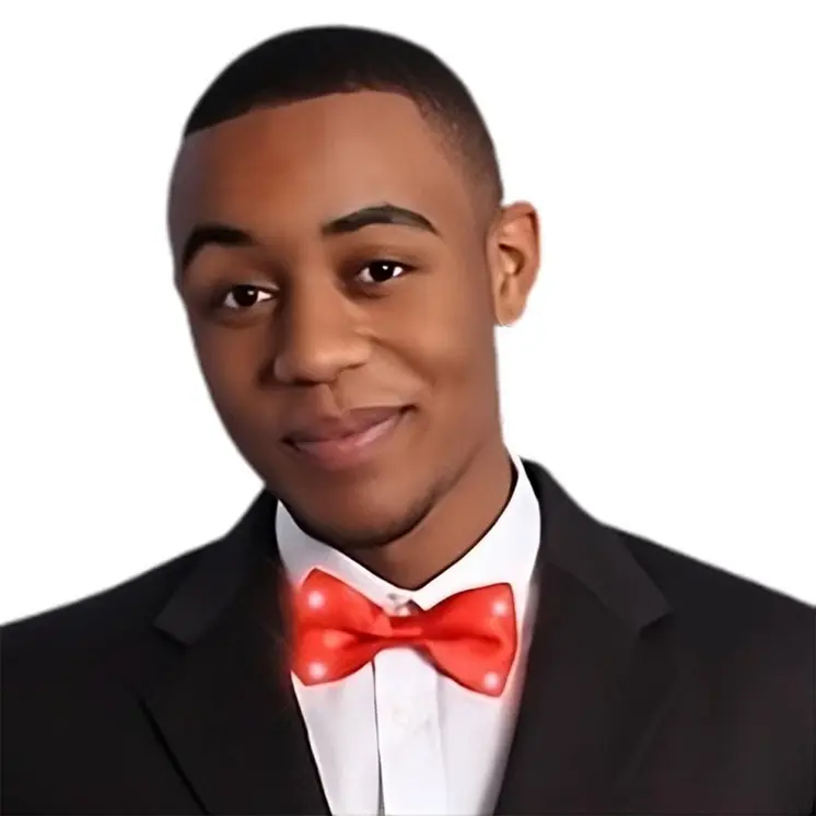 Red Bow Tie with Red LED Lights