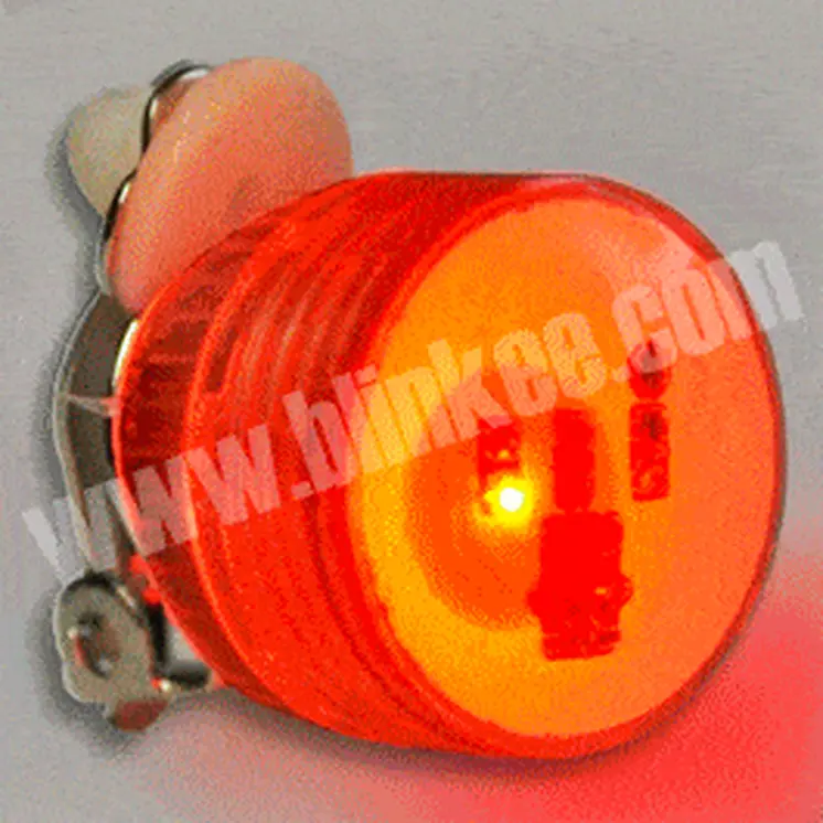 Red Yellow Flashing Body Light Lapel Pins