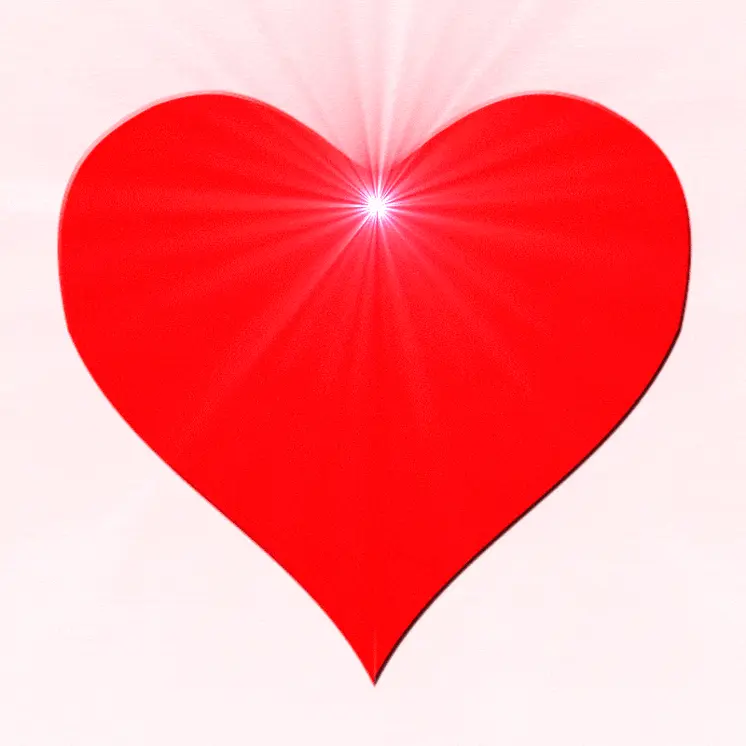 Red Heart Flashing Battery Operated Body Light Lapel Pins