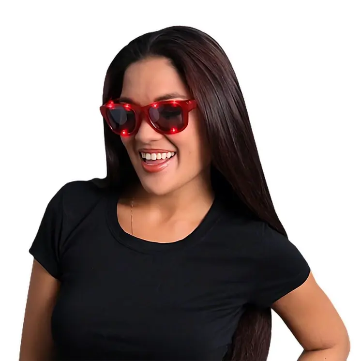 Red LED Nerd Glasses