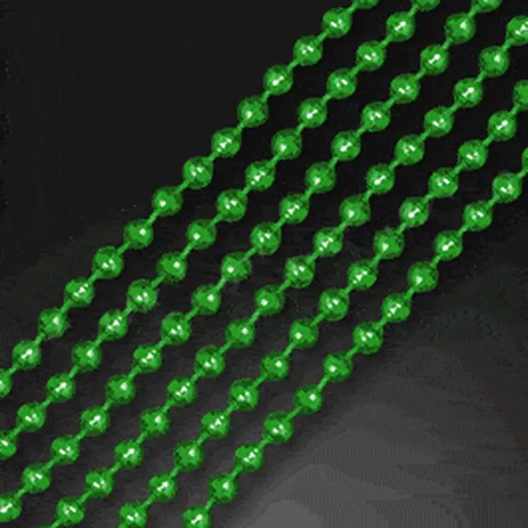 Round Disco Bead Necklace Pack of 12 Green