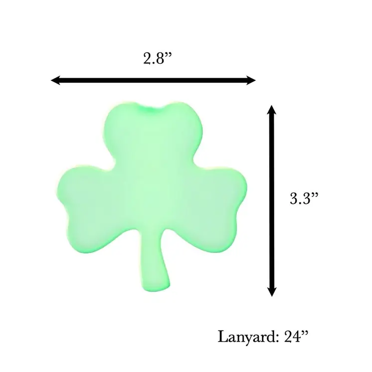 Large Green Shamrock LED Acrylic Necklace