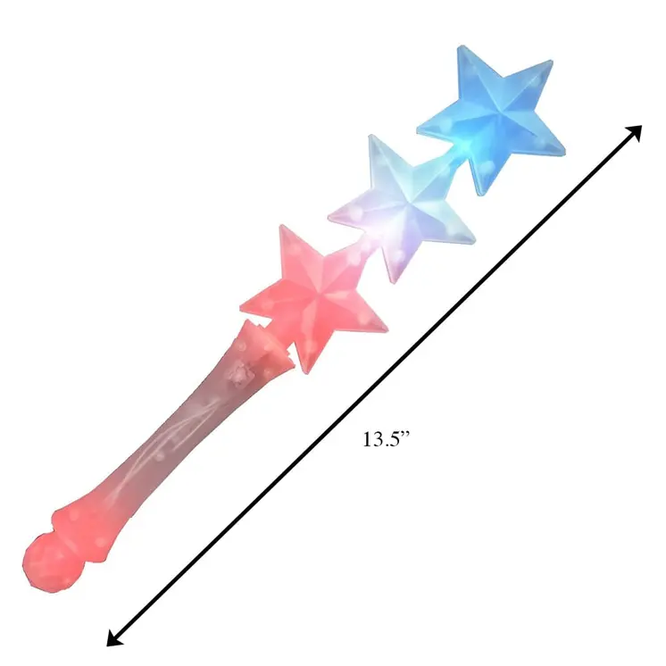 3 Star Red White Blue Patriotic Wand