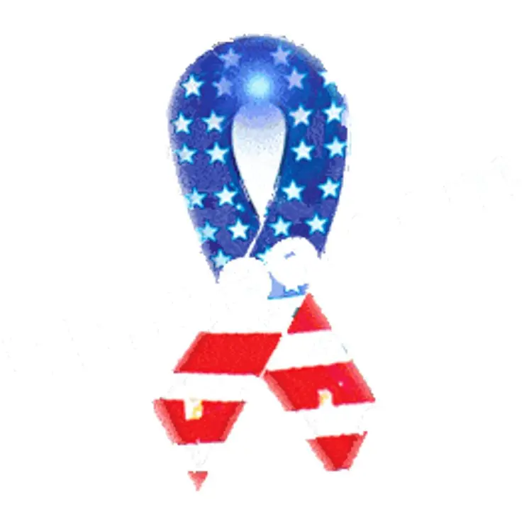 USA Ribbon Flashing Body Light Lapel Pins