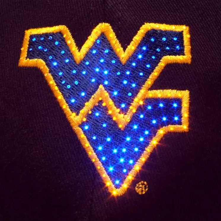 West Virginia Mountaineers Flashing Fiber Optic Cap