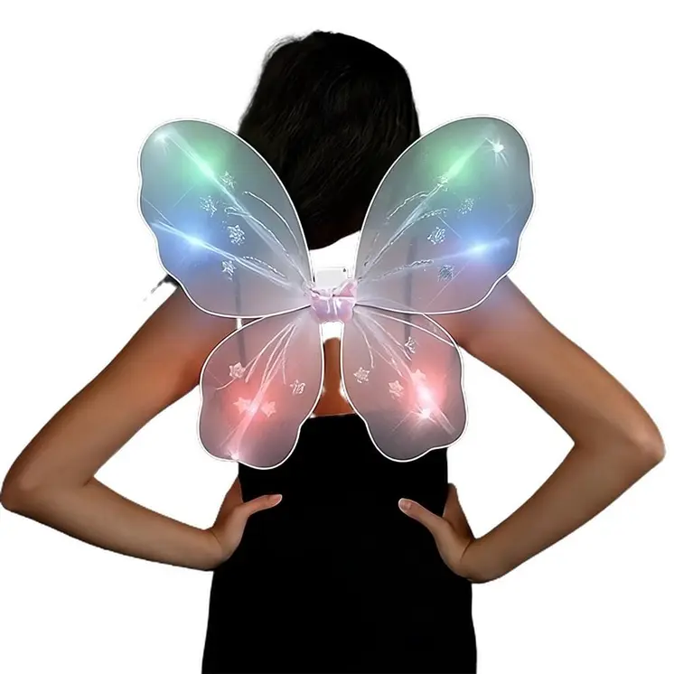 Light Up White Fairy Butterfly Wings