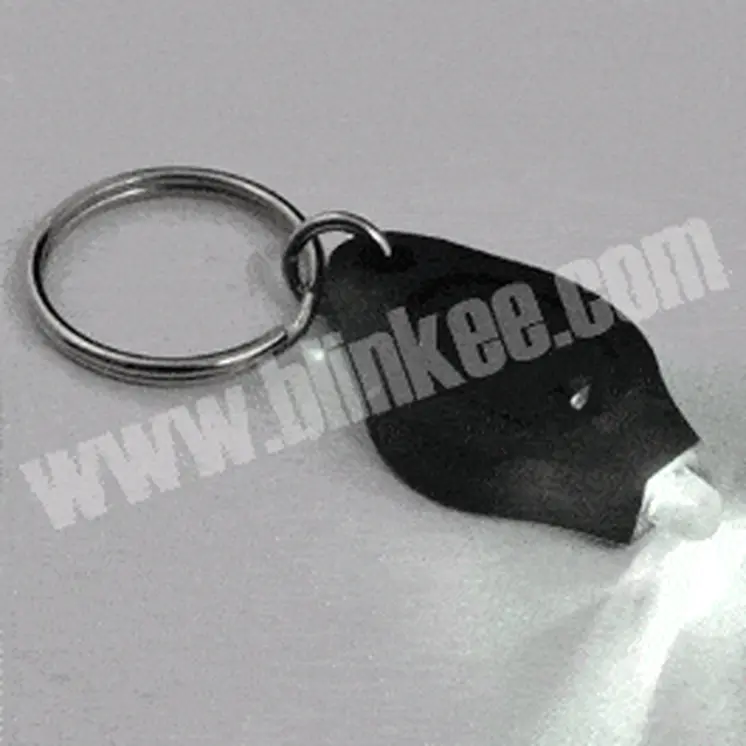 White Feauxton LED Light Key Rings
