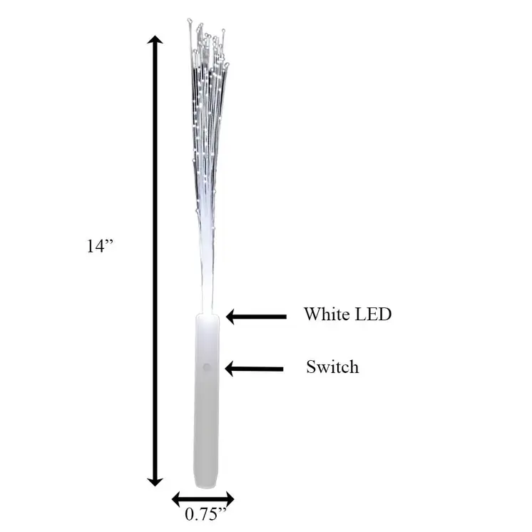 White Fiber Optic Wand with White LEDs
