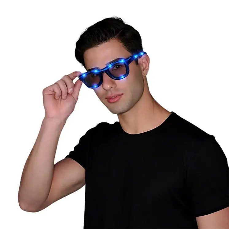 Blue LED Nerd Glasses