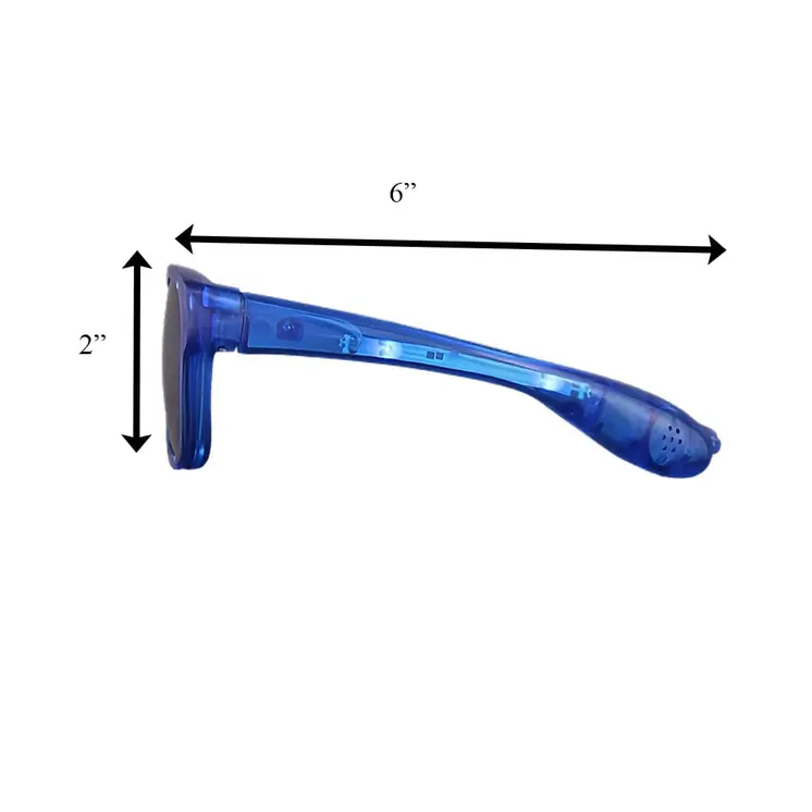 Blue LED Nerd Glasses
