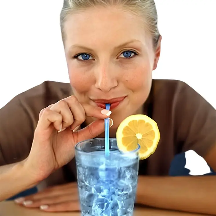 Blue Glow Drinking Straws Pack of 25
