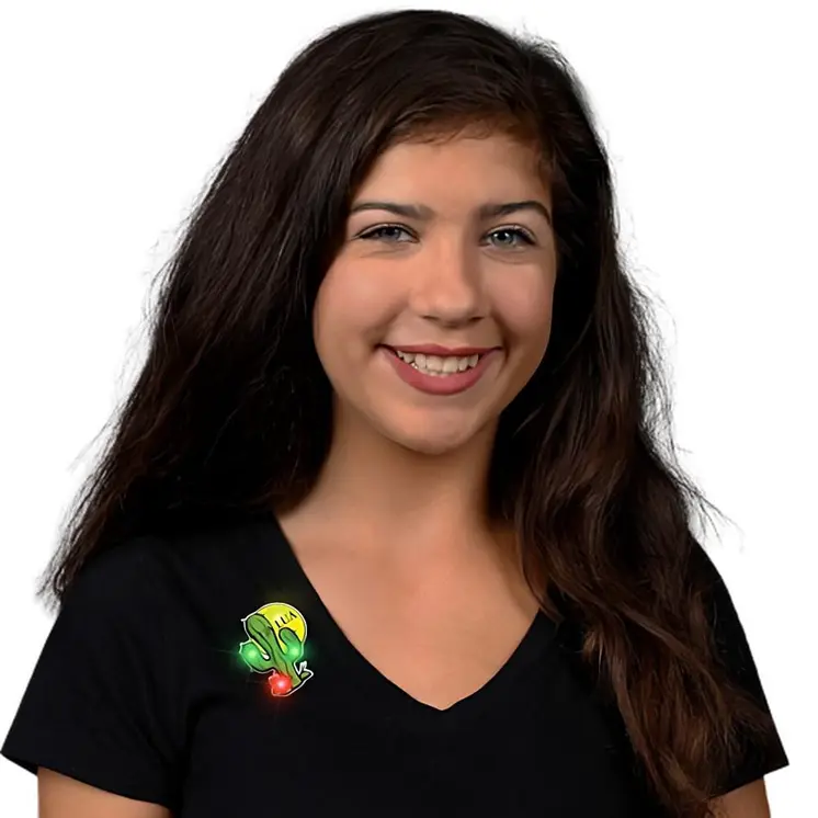 Cactus Flashing Body Light Lapel Pins