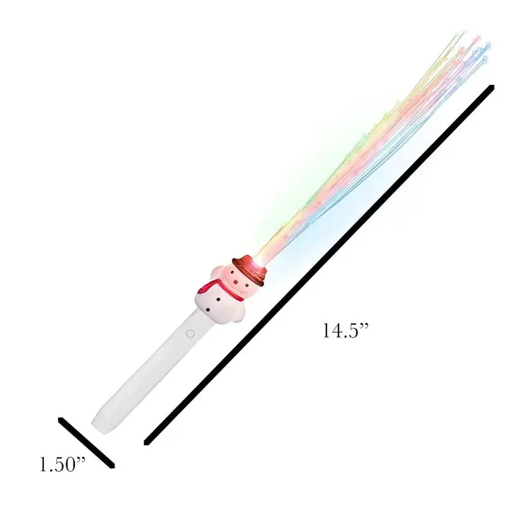Fiber Optic Snowman Light Up Wand