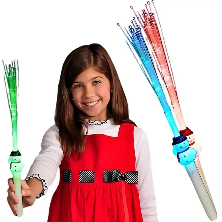 Fiber Optic Snowman Light Up Wand