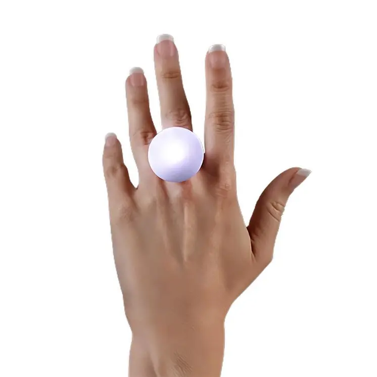Huge Blink and Glow White LED Light Up Ring