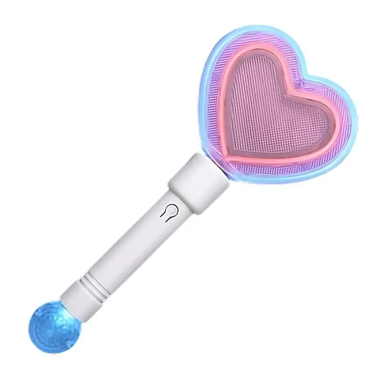 LED Rave PLUR Heart Wand with Crystal Ball