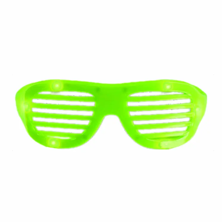 LED Hip Hop Shutter Shades Sunglasses Green
