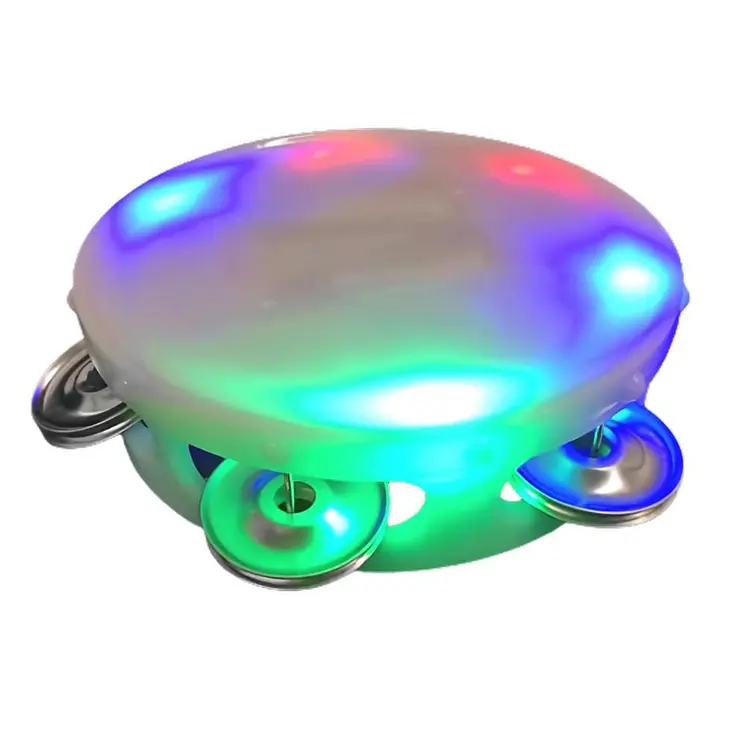 LED Multi Colored Round Tambourine