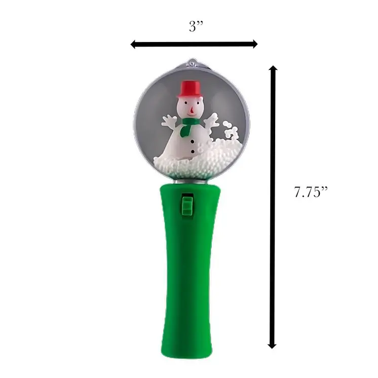 LED Spinning Snowman Light Up Musical Wand