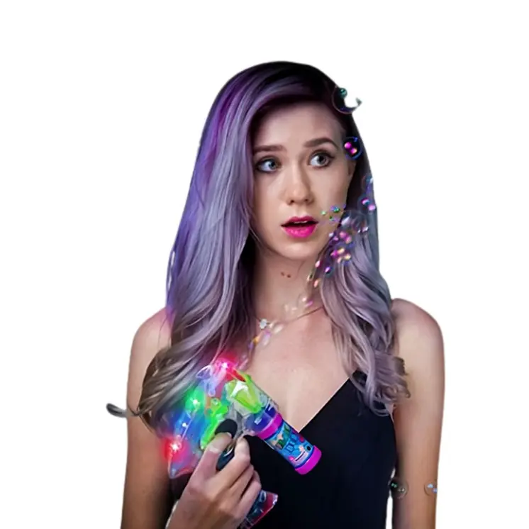 Shimmering LED Light Up Bubble Blaster Kit