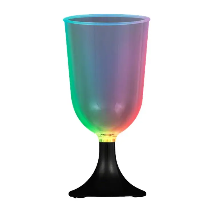 Mini LED Wine Glass with Black Base