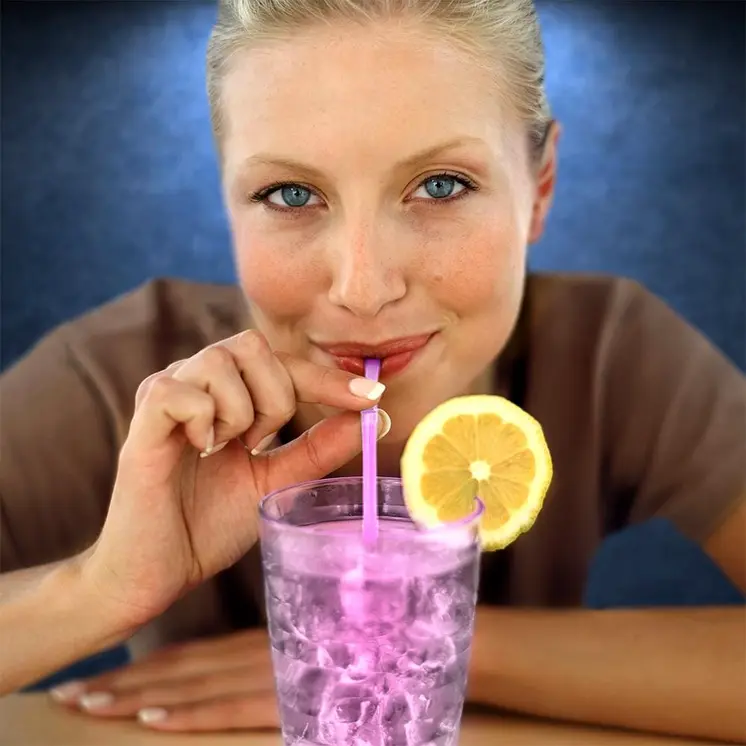 Pink Glow Drinking Straws Pack of 25