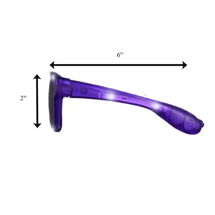 Purple LED Nerd Glasses