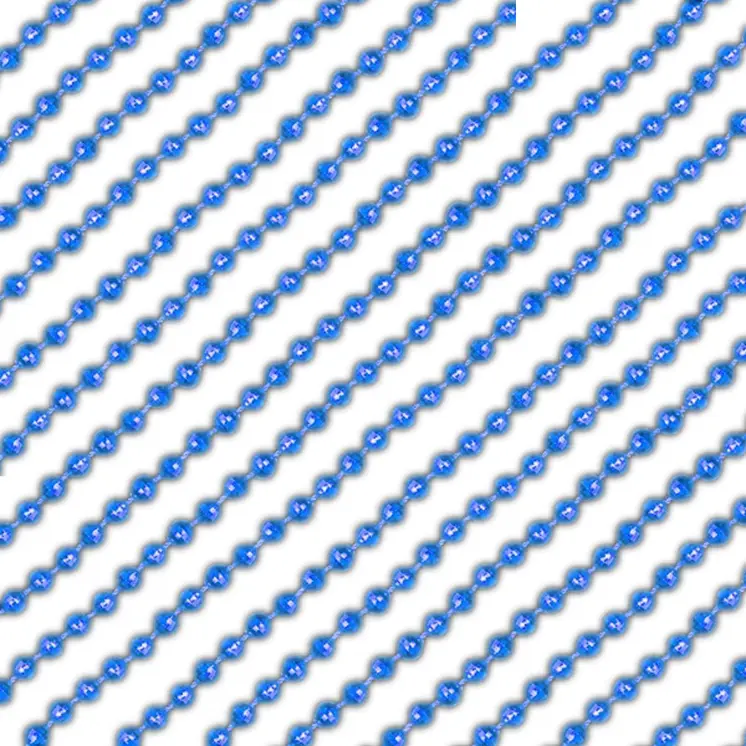 Round Disco Bead Necklace Pack of 12 Blue
