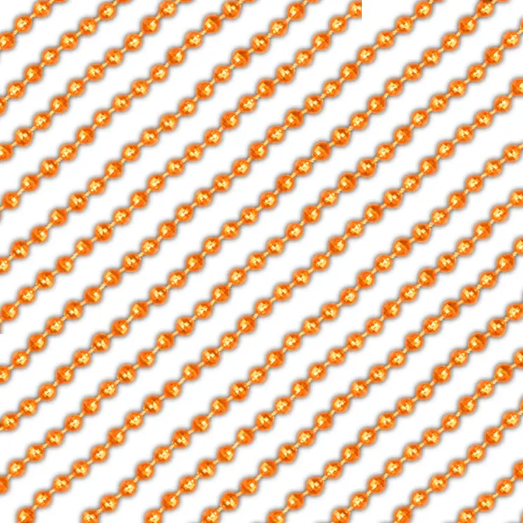 Round Disco Bead Necklace Pack of 12 Orange
