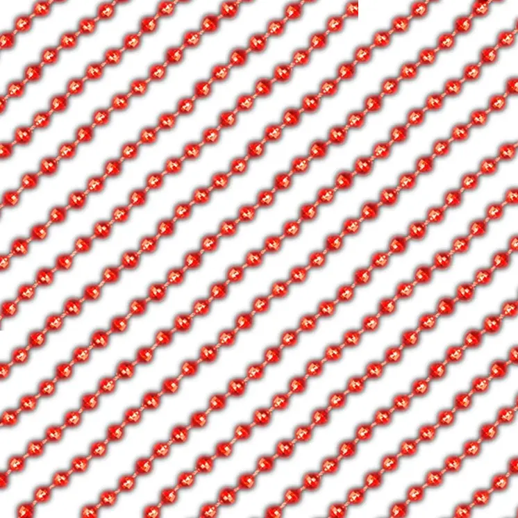 Round Disco Bead Necklace Pack of 12 Red