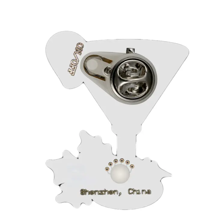 Christmas Martini Flashing Body Light Lapel Pins Good Christmas Presents