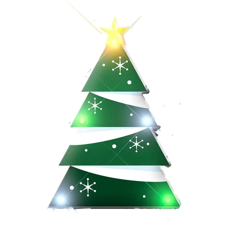 Assorted Christmas 1 Flashing Blinky Body Light Lapel Pins Pack of 25