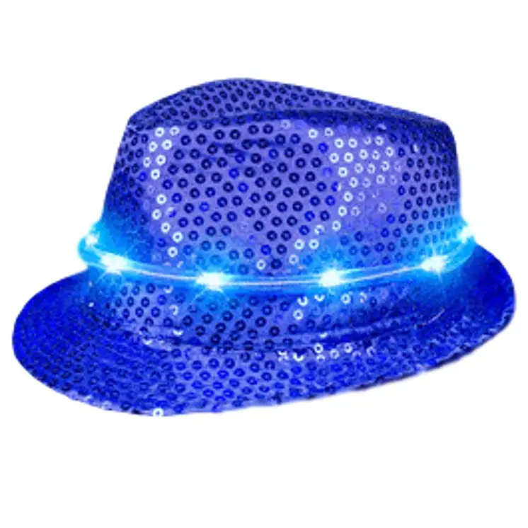 LED Fancy Fedora Blue