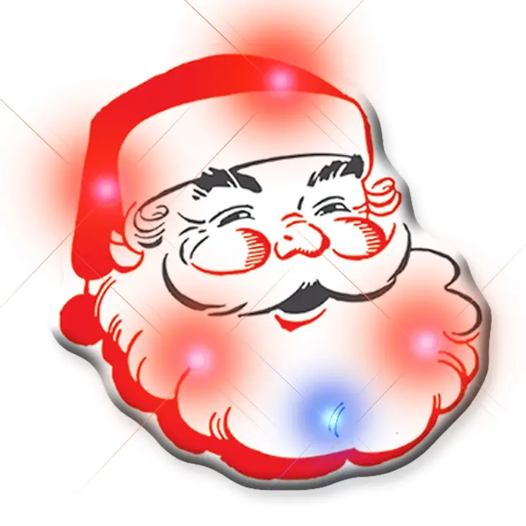 Assorted Christmas 2 Flashing Blinky Body Light Lapel Pins Pack of 25