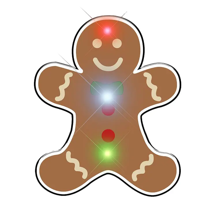 Assorted Christmas 2 Flashing Blinky Body Light Lapel Pins Pack of 25