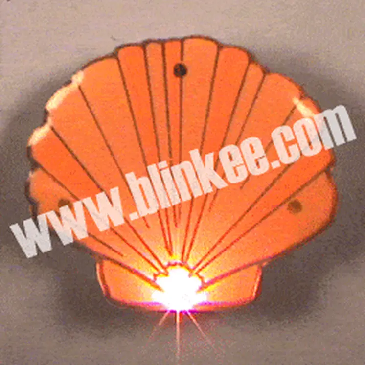Sea Shell Flashing Body Light Lapel Pins