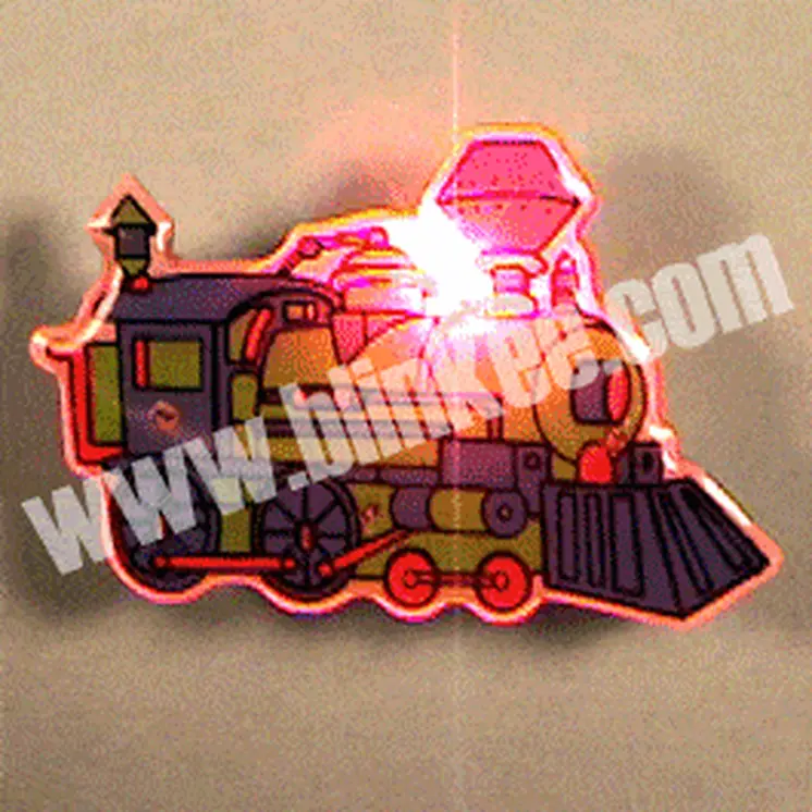 Train Flashing Body Light Lapel Pins