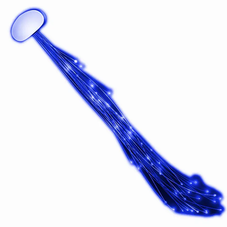 Sparkly Fiber Optic Hair Lights Blue
