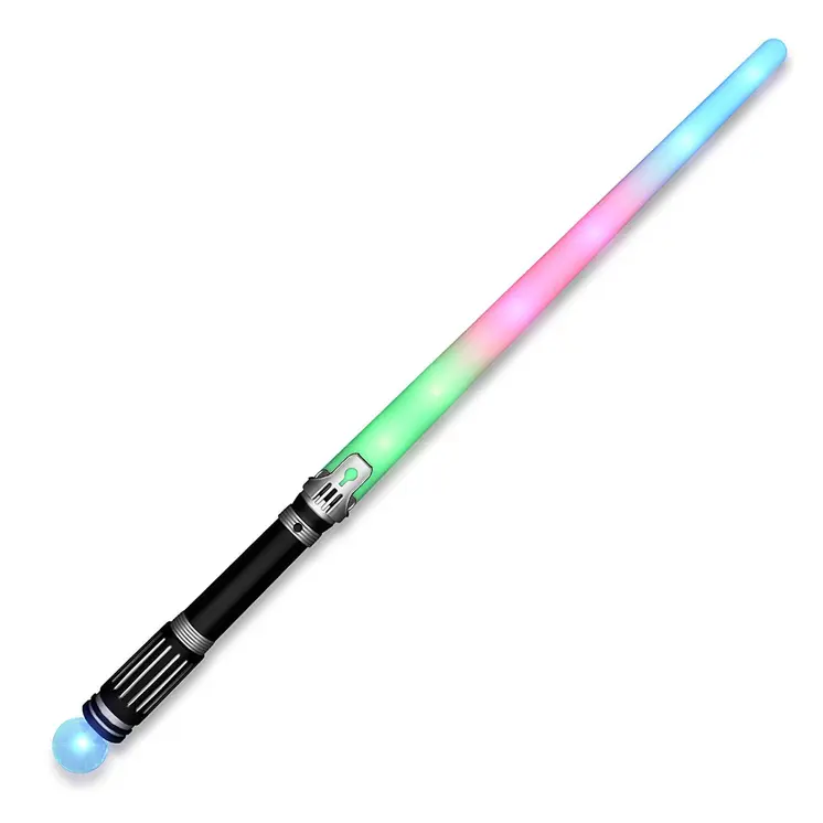 LED Rainbow Saber Sword with Crystal Prism Ball