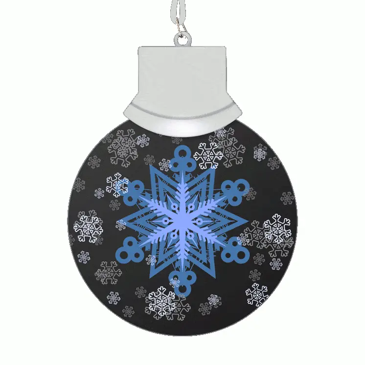 LED Let It Snow Animated Snowflake Necklace