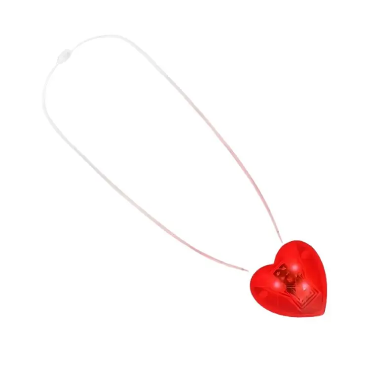 LED Flashing Red Heart Necklace