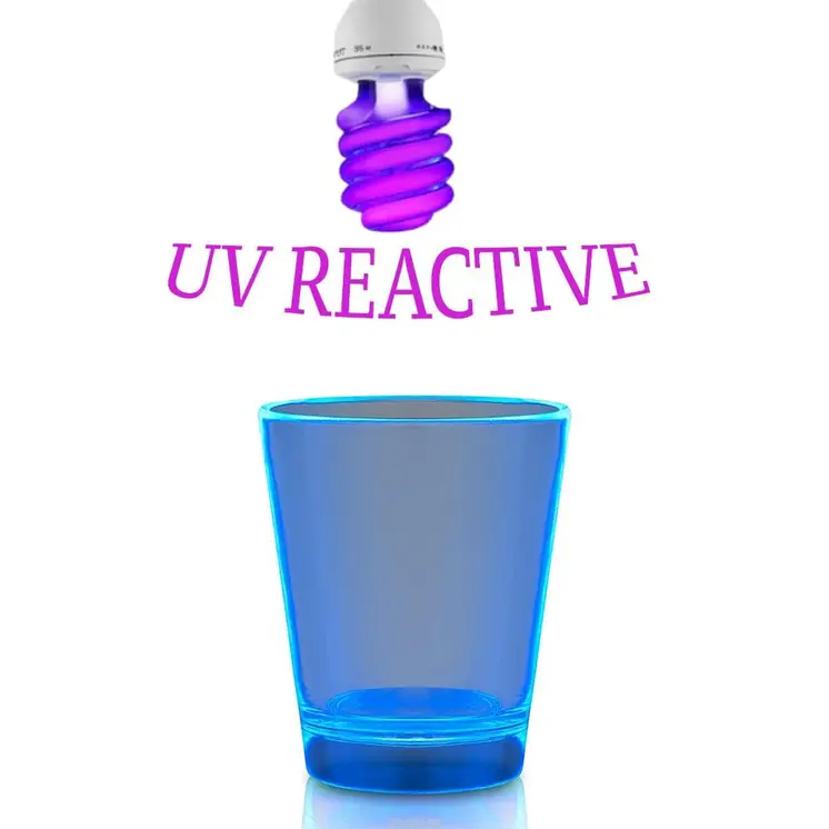 Glow In The Dark Shot Glass Blue