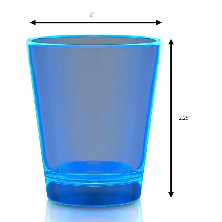Glow In The Dark Shot Glass Blue