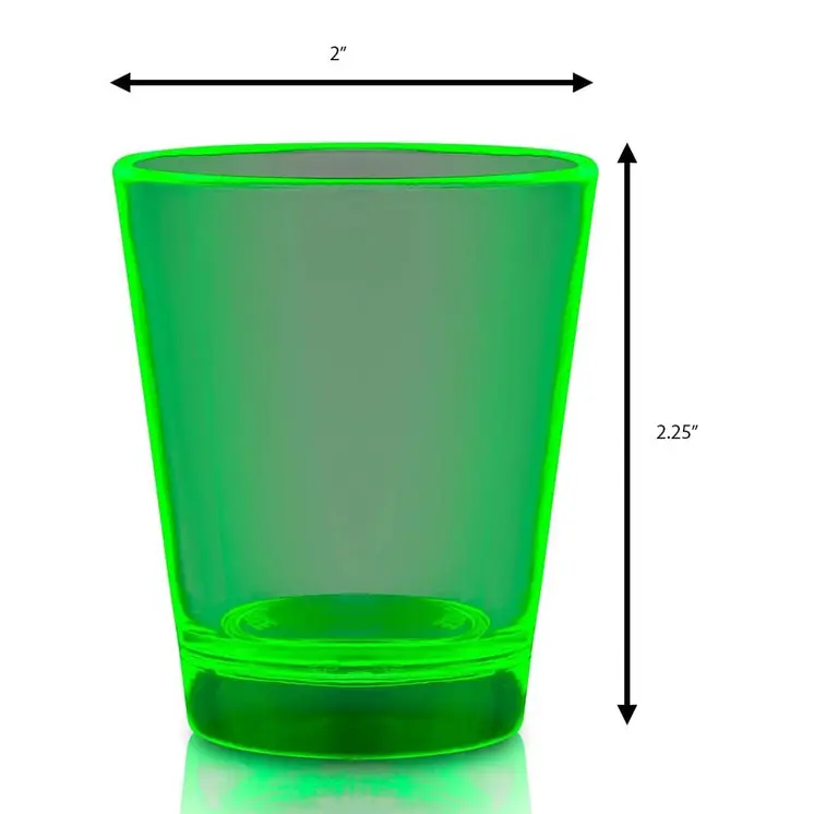 Glow In The Dark Shot Glass Green