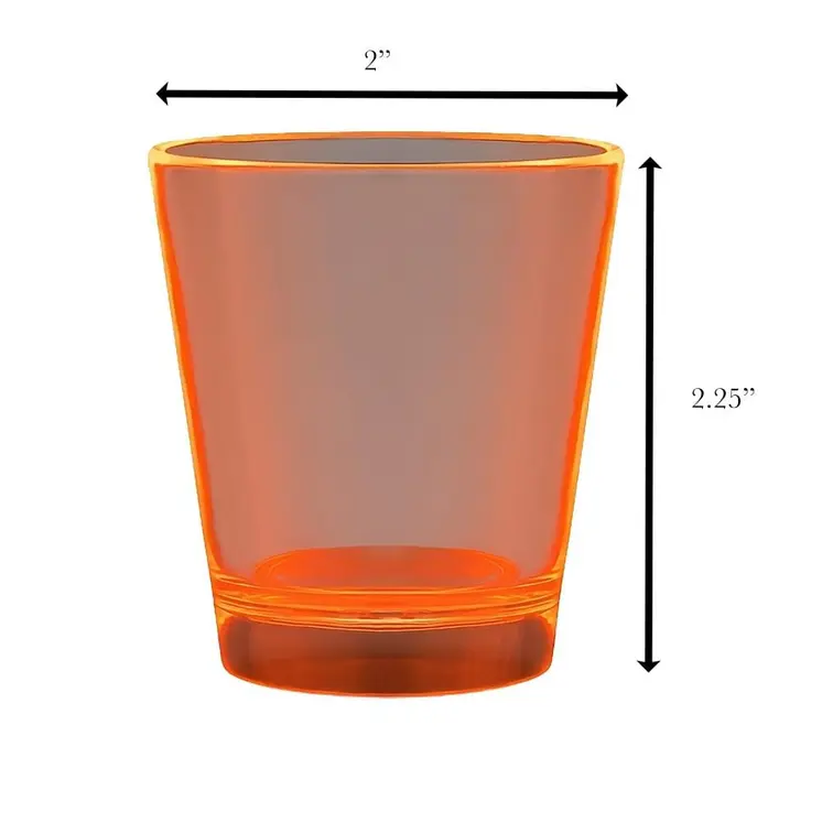 Glow In The Dark Shot Glass Orange
