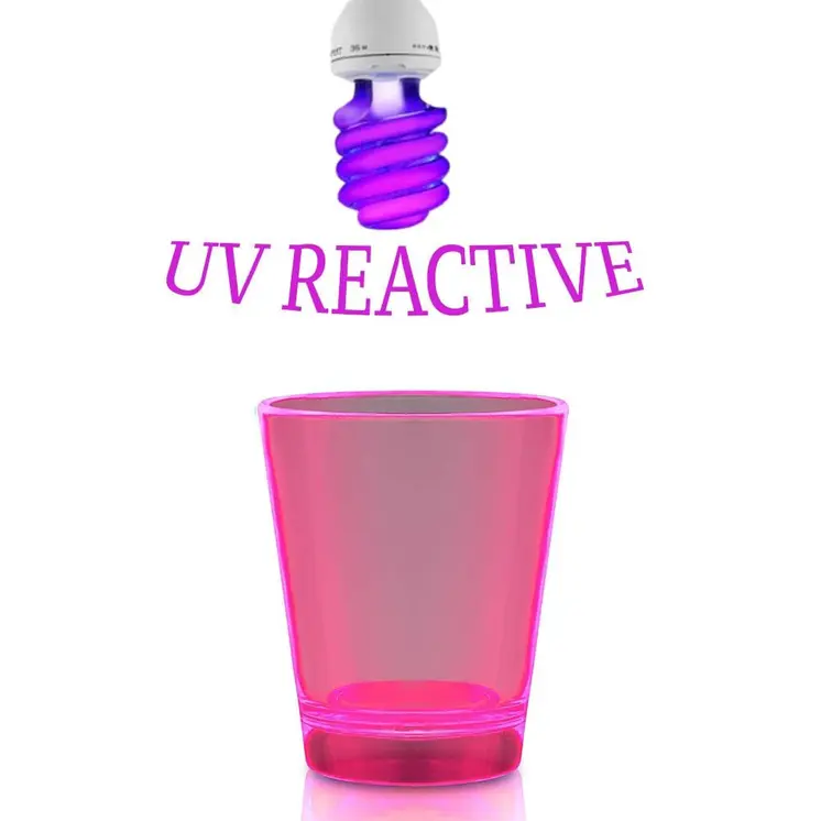 Glow In The Dark Shot Glass Pink