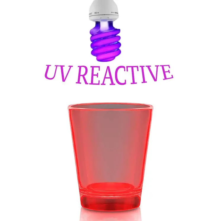 Glow In The Dark Shot Glass Red