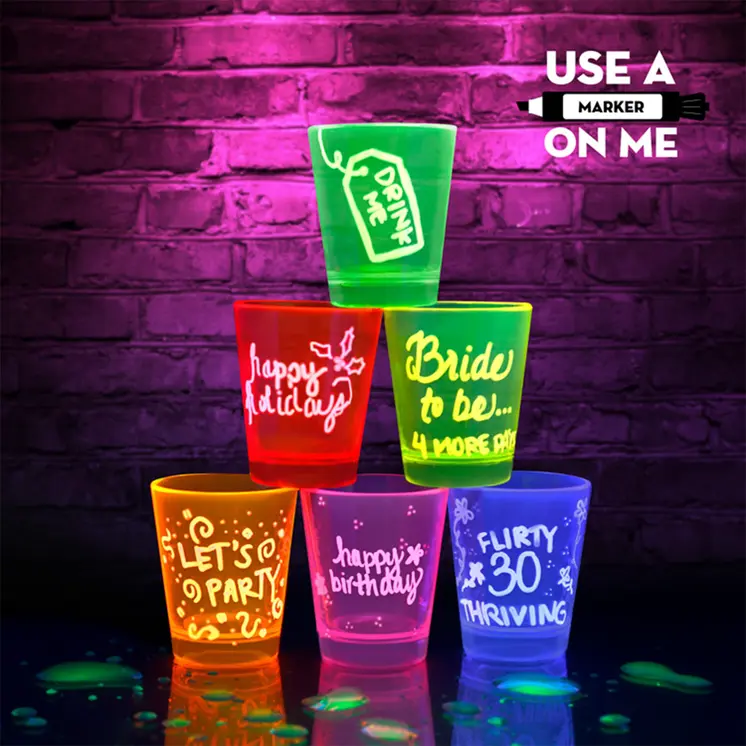Glow In The Dark Shot Glass Yellow